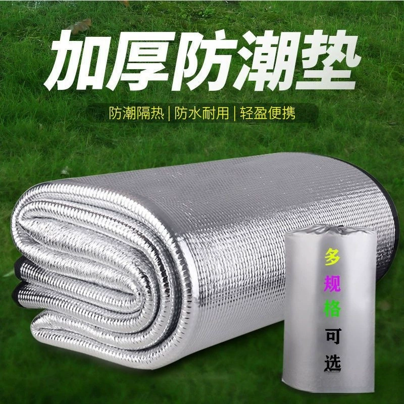 Двусторонний влагостойкий коврик из алюминиевой пленки, утолщенный коврик для пикника на открытом воздухе, одинарный и двойной коврик для кемпинга, спальный коврик, водонепроницаемый коврик