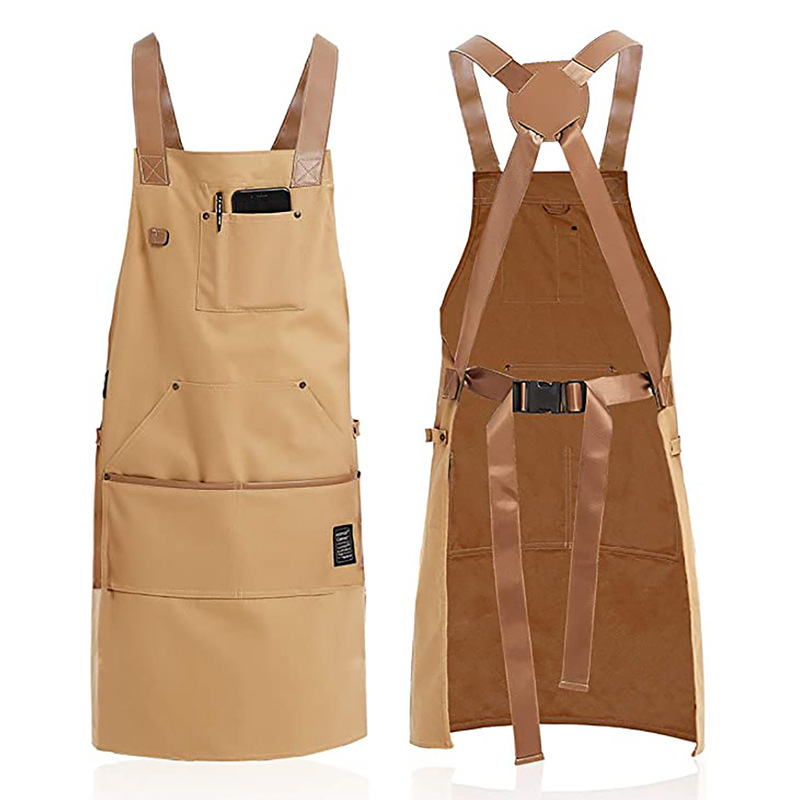 FUENTE Fábrica de lona engrosada delantal sin mangas correa ajustable carpintería electricista jardinería ropa de trabajo delantal al por mayor