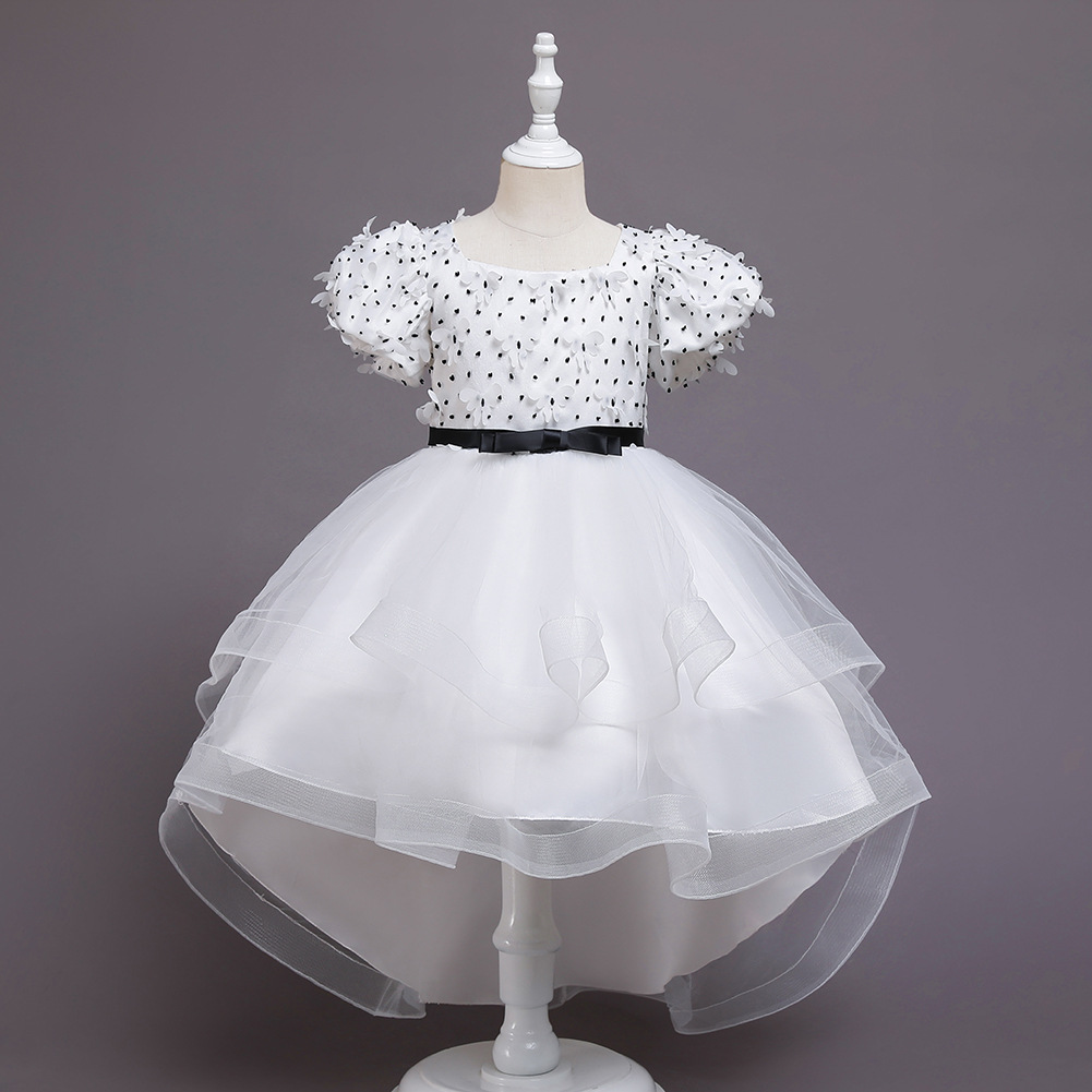 Vestido de madre vestido de niña de flores vestido de princesa de encaje para niños pettiskirt cola de milano vestido de novia ropa de rendimiento