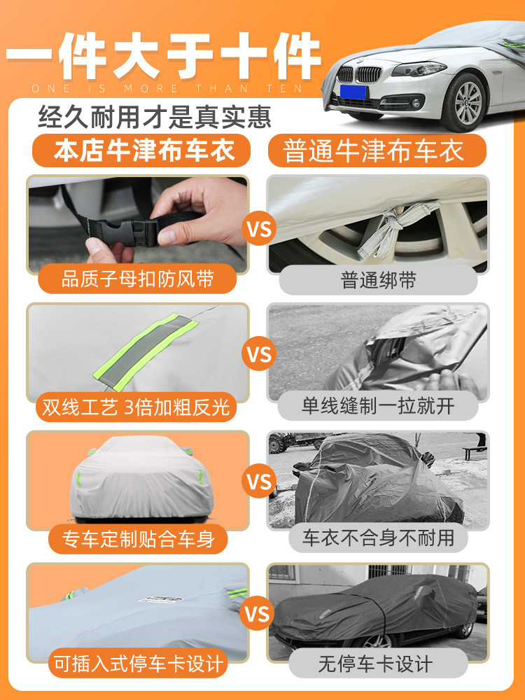 汽车车衣车罩防晒防雨隔热四季通用加厚雨衣牛津布全外罩车遮阳套