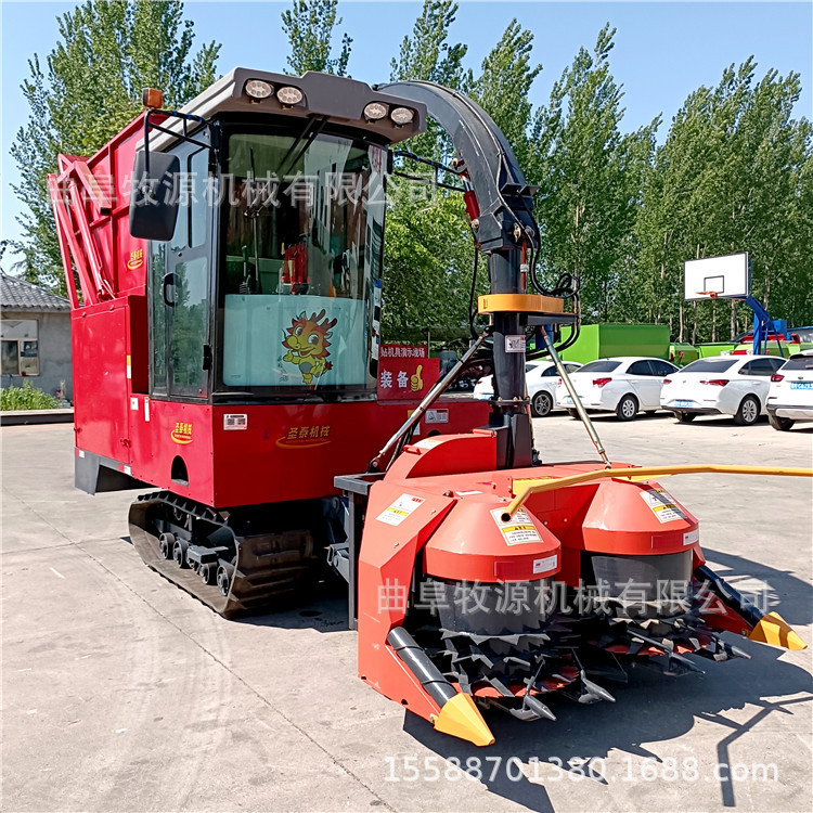履带式玉米秸秆收割机 行走式青贮收割机 牧草收割机厂家