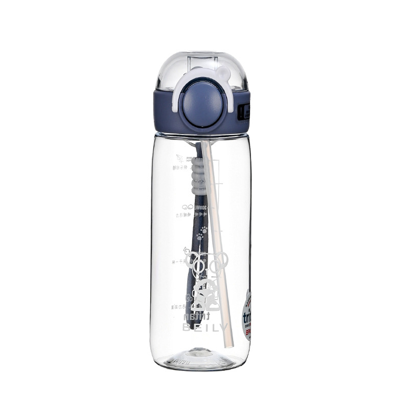 Nuevo estilo de taza de agua de plástico para madres y bebés de grado alimenticio de alto valor verano simple y resistente a las caídas taza de paja portátil para niñas