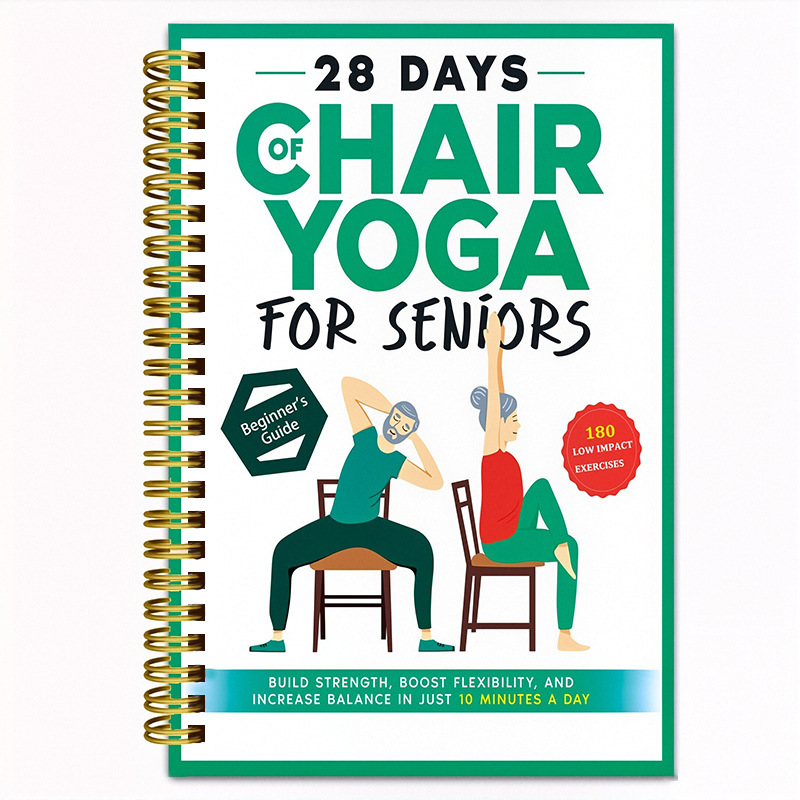 跨境新品CHAIR YOGA FOR WEIGHT LOSS老年人减肥椅子瑜伽线圈本子|undefined