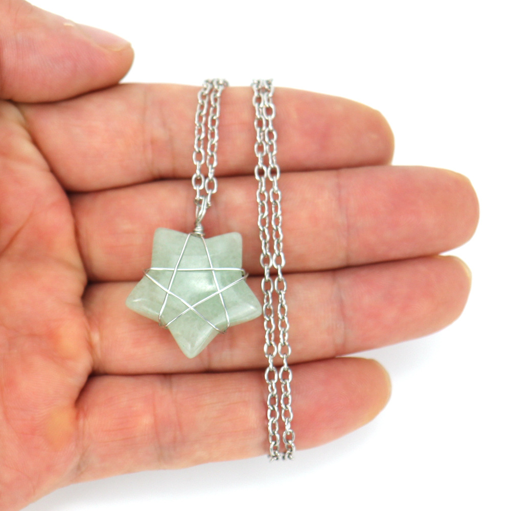 1 Piece Simple Style Pentagram Alloy Crystal Womenu0027S Pendant Necklace