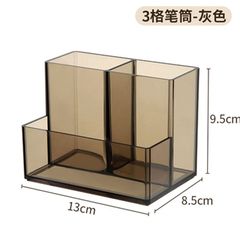 Desktop simple and cute pen holder storage tube desk large capacity transparent pen holder wholesale stationery pen barrel drop shipping