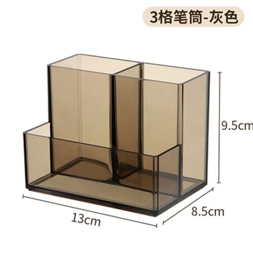 Desktop simple and cute pen holder storage tube desk large capacity transparent pen holder wholesale stationery pen barrel drop shipping