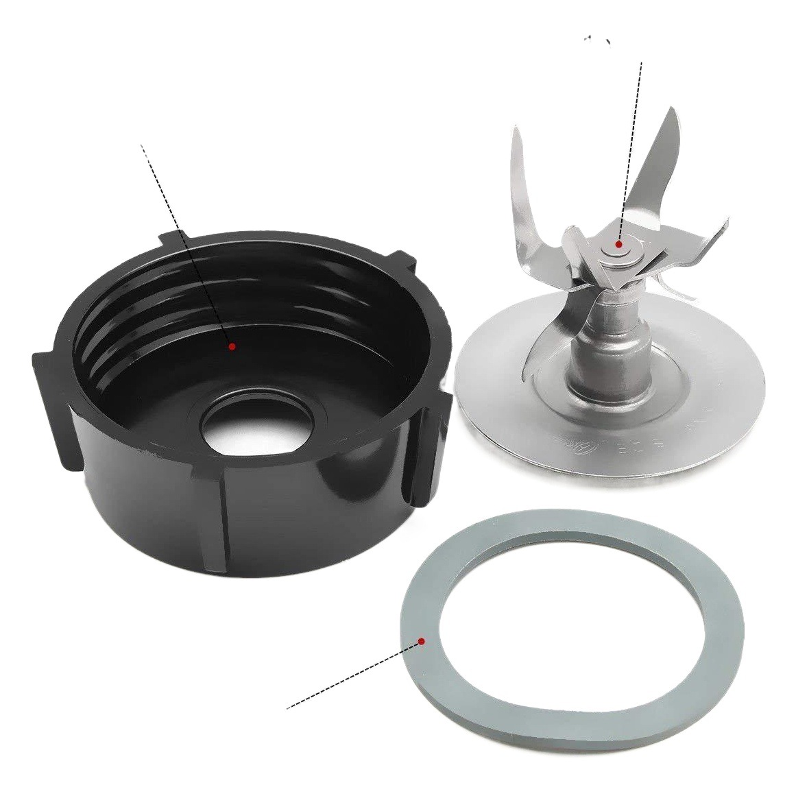 Juego de Accesorios para Licuadora OSTER, Incluye Cuchillas de 6 Aspas, Anillo de Sellado y Base.