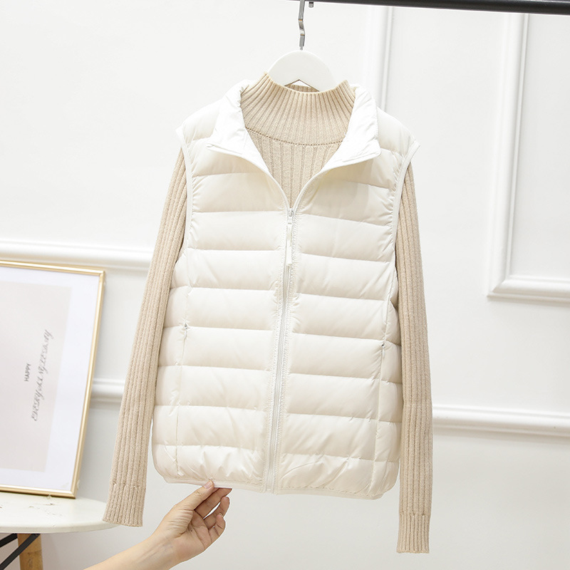 Seamless down Vest 2025 New Style Lightweight Short Waistcoat Vest Liner Women's down Jacket