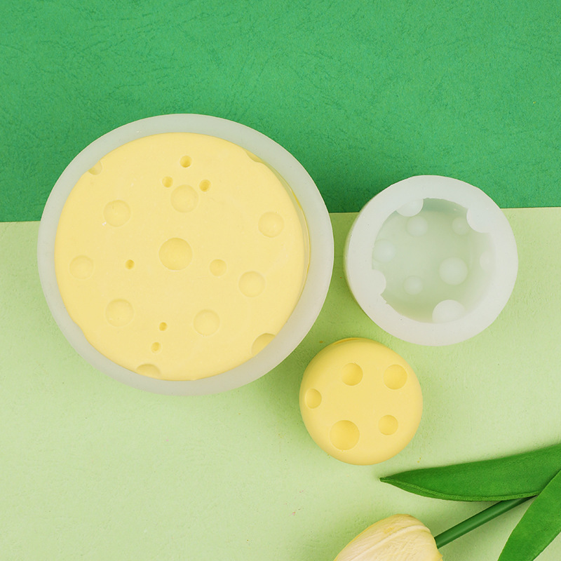 QUESO tamaño redondo pastel de fondant mousse helado molde para hornear jabón hecho a mano yeso arcilla DIY