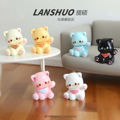 樹脂シミュレーションソリッドカラーよだれかけ猫新 DIY ジュエリーアクセサリー自家製クリエイティブキーホルダーペンダント