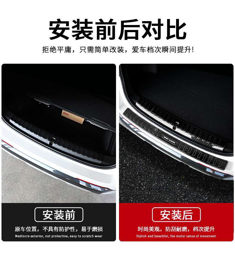 Suitable for 16-25 Bmw New X1/Ix1 Trunk Rear Guard Plate Tailgate Protection Strip Decorative Accessories Modification