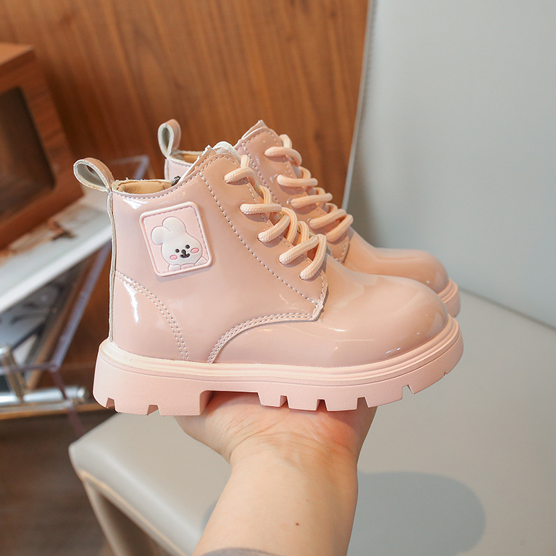 Botas curtas estilo britânico para meninos e meninas, moda infantil 2024, versátil, primavera e outono_voghion.com