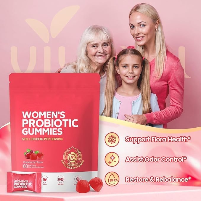 蔓越莓益生菌软糖WOMEN'S PROBIOTIC GUMMIES现货TK亚马逊爆款|undefined