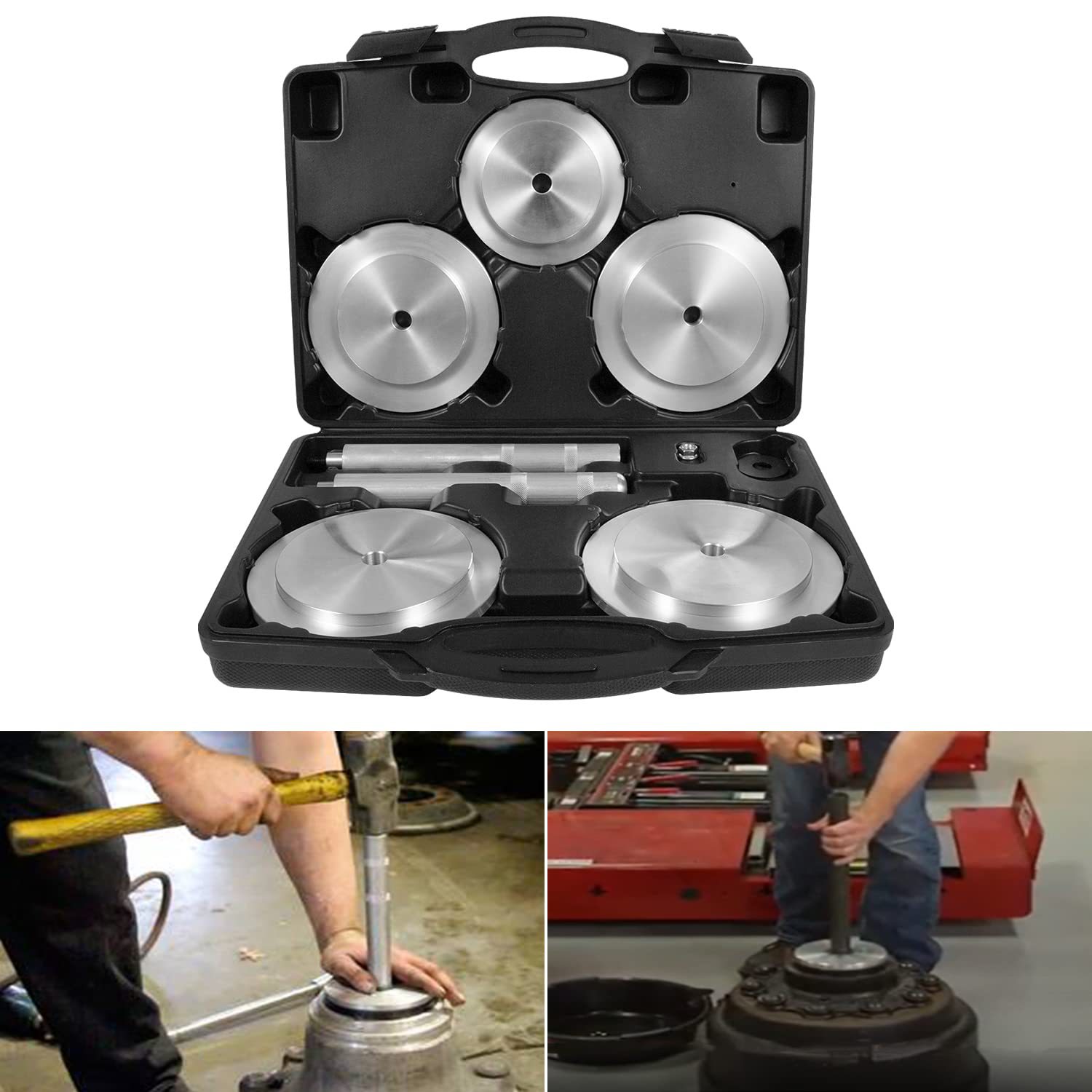 Herramientas de instalación de sellos de cubo de rueda de camión de 9 piezas, acero para rodamientos de alta densidad, reparación de automóviles, herramientas de mantenimiento de automóviles al por mayor