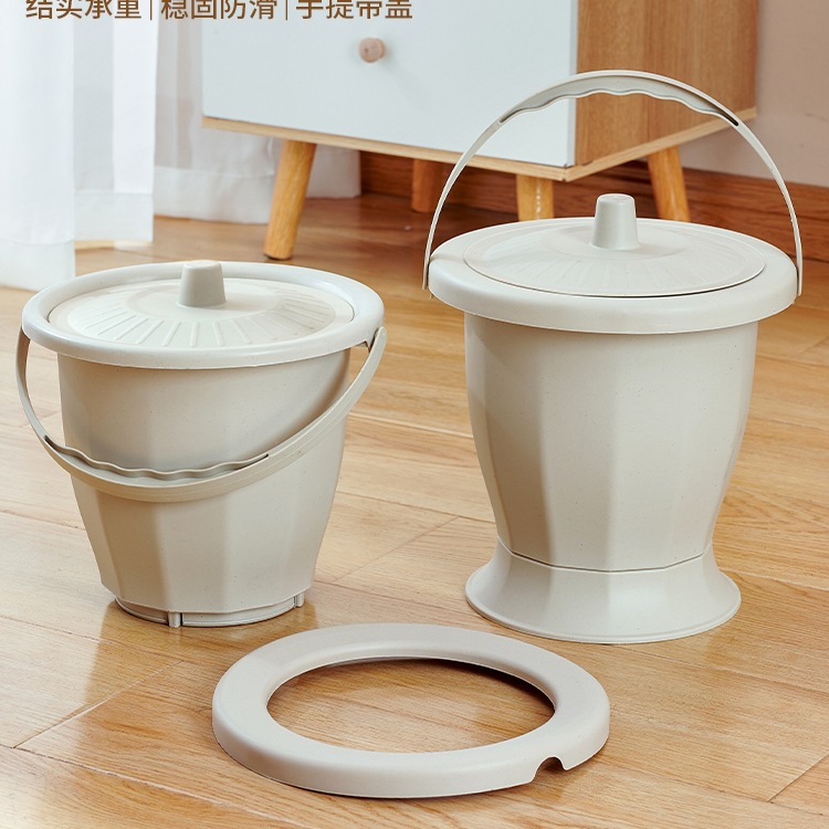 Adult Pregnant Women and Children Can Sit on the Spittoon, Urine Bucket, Potty, Urinal, Thickeneded Portable Household Toilet with Handle