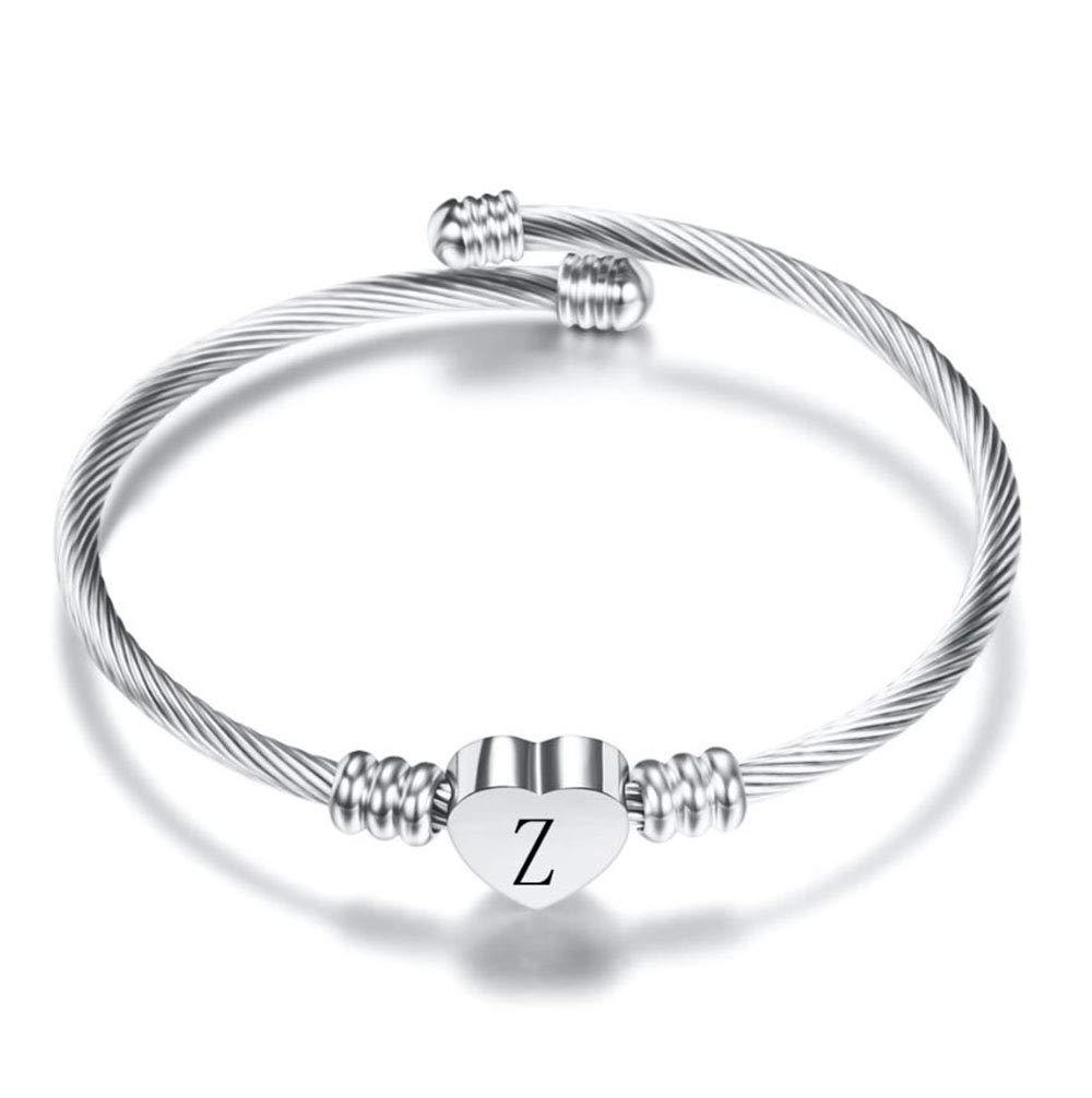 Bracelet stainless steel with letters for St. Valentine's Day