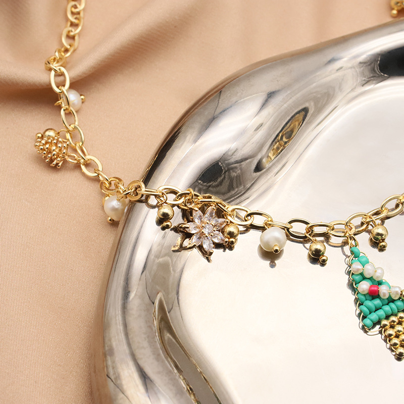 Collar de perlas de agua dulce natural para mujeres barroco cuentas originales hechas a mano lujosas de alta calidad regalos de Navidad