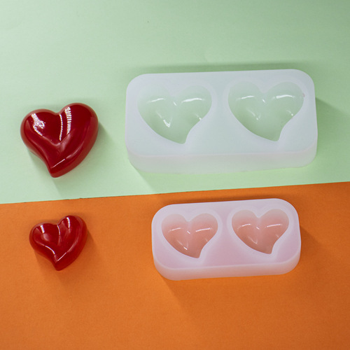 DIY Resin Mold High-Gloss Peach Heart Silicone Mold Large and Small Love Ornament Decor for Amazon