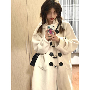 Ys8 Horn Button Small White Cotton Outwear Cashmere Thick Outwear Women's Autumn and Winter 2024 New High-End Clip