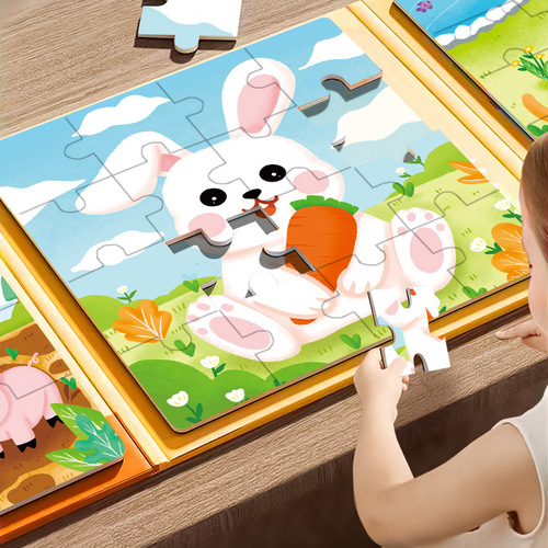 Children's advanced educational magnetic puzzles for toddlers magnetic early education baby flat figure 3 to 6 years old 24 boys and girls toys