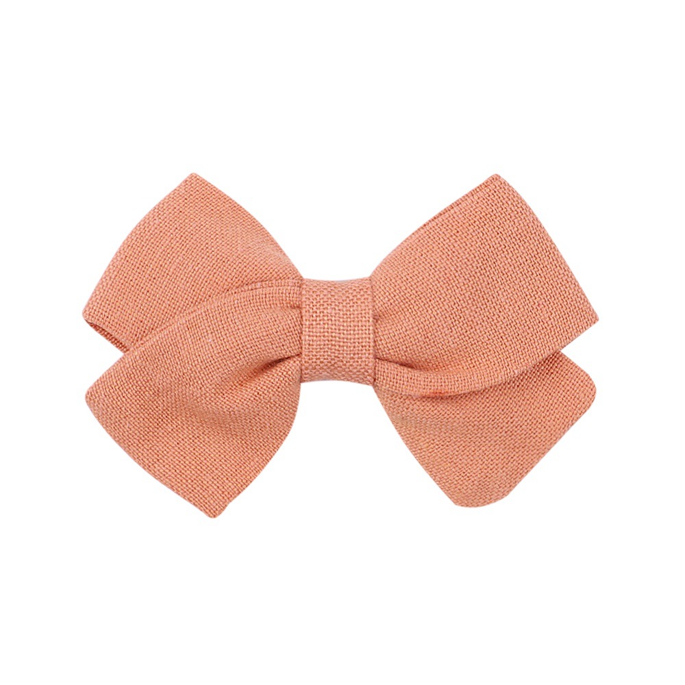 Children's Hair Accessories Simple Bow Ponytail Clip Solid Color Fabric Hair Clip display picture 4