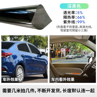 heat insulation sunscreen van truck — Automotive Film - color-high-insulation-deep-black-width-75cm-3-meters