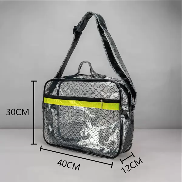 Cold-resistant 40*30*12 top-handle anti-static dust-free bag, European standard eco-friendly diamond-printed graphite PVC shoulder bag F