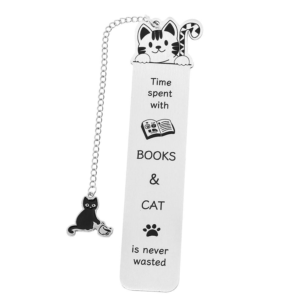 Amazon venta caliente interesante gatito perro marcadores adorables diseño de contraste de color blanco y negro marcadores de acero inoxidable fabricantes al por mayor
