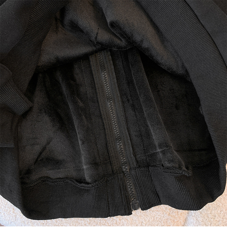 Moteriški drabužiai, didelio dydžio, moteriškas, plius dydžio, aksominis, laisvalaikio sportinis kostiumas, rudens ir žiemos, naujo stiliaus, šiek tiek storos mergaitės, su gobtuvu_voghion.com