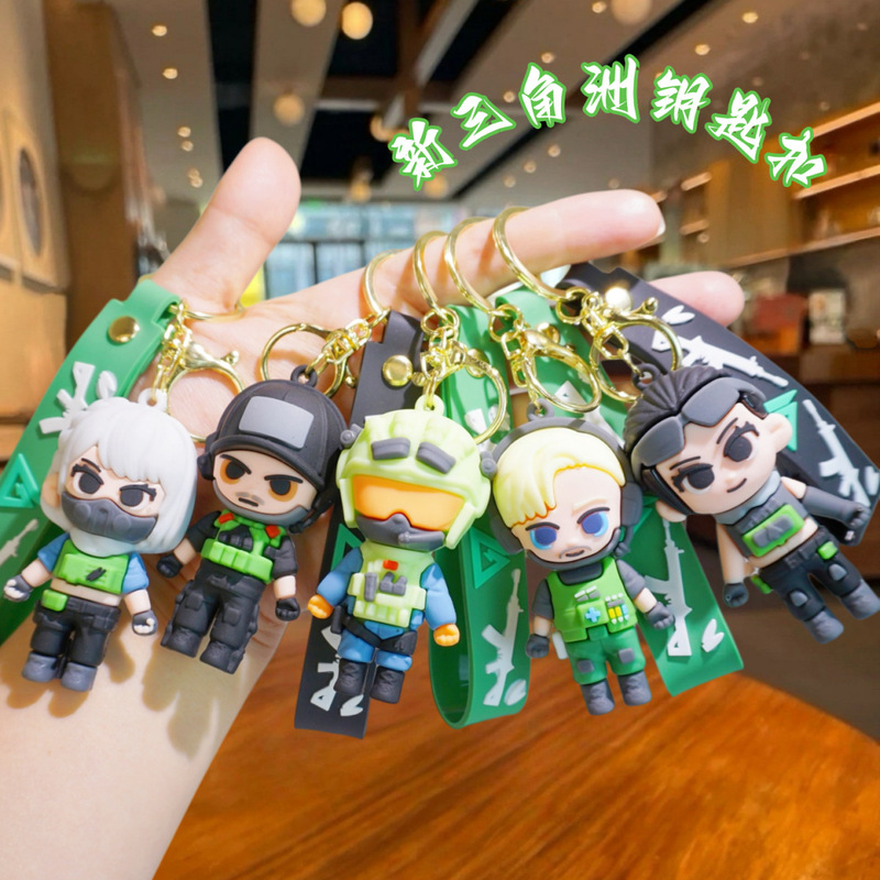 Cartoon Delta Action Keychain Creative Car Keychain Doll Cute Small Gift Bag Pendant Wholesale