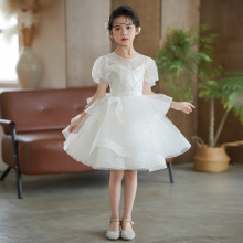 定制加工 蓬蓬裙合唱舞蹈表演服裝演出服女童幼兒園舞蹈禮服裙子