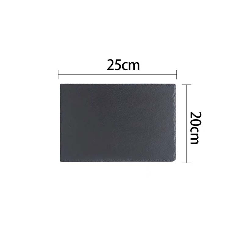 Fábrica al por mayor de estilo europeo en forma de corazón Placa de posavasos pizarra negro natural roca montaña almohadilla de aislamiento térmico de Esquisto