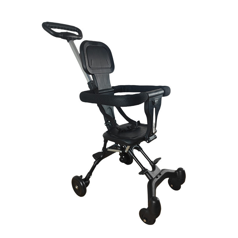 海外貿易向け抖音で話題沸騰中！ベビーカー、お子様のお散歩に最適！ワンタッチ折りたたみ、両対面式で座れる！