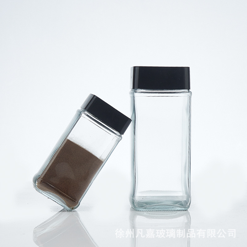 Manufacturer Wholesale 50G100G Freeze-Dried Coffee Bottle Square Flat Glass Sealed Jar Candy Coffee Powder Storage Jar