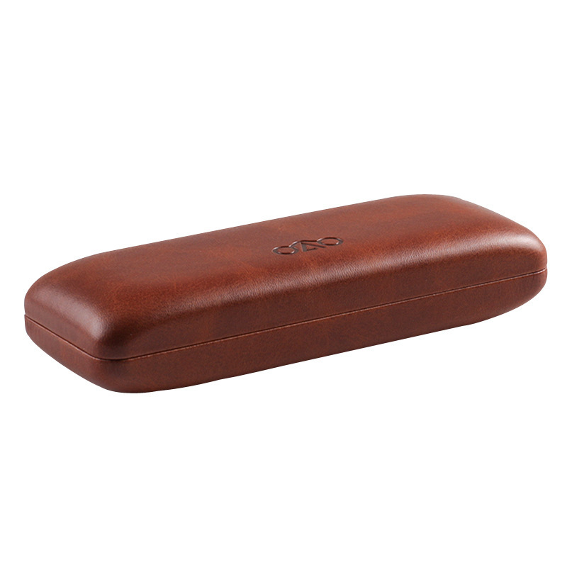 Simple PU leather eyeglass case, hard and pressure-resistant, suitable for both men and women, for storing myopia and sunglasses, direct from the factory