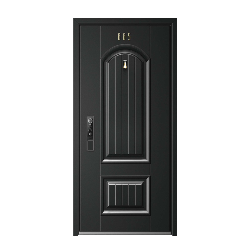 经典黑甲级防盗门家用单门入户门子母门进户门加厚静音智能安全门