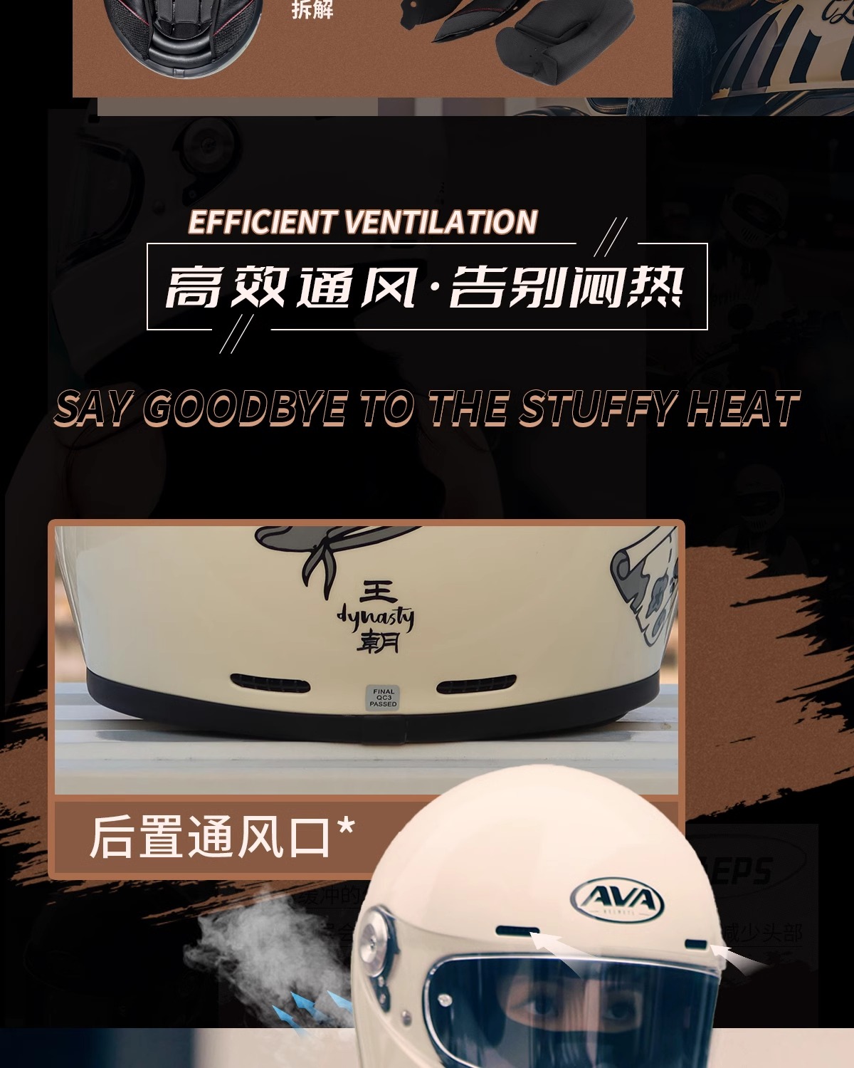 Retro Motorcycle Helmet Harley Cruiser Carbon Fiber Full Face Helmet