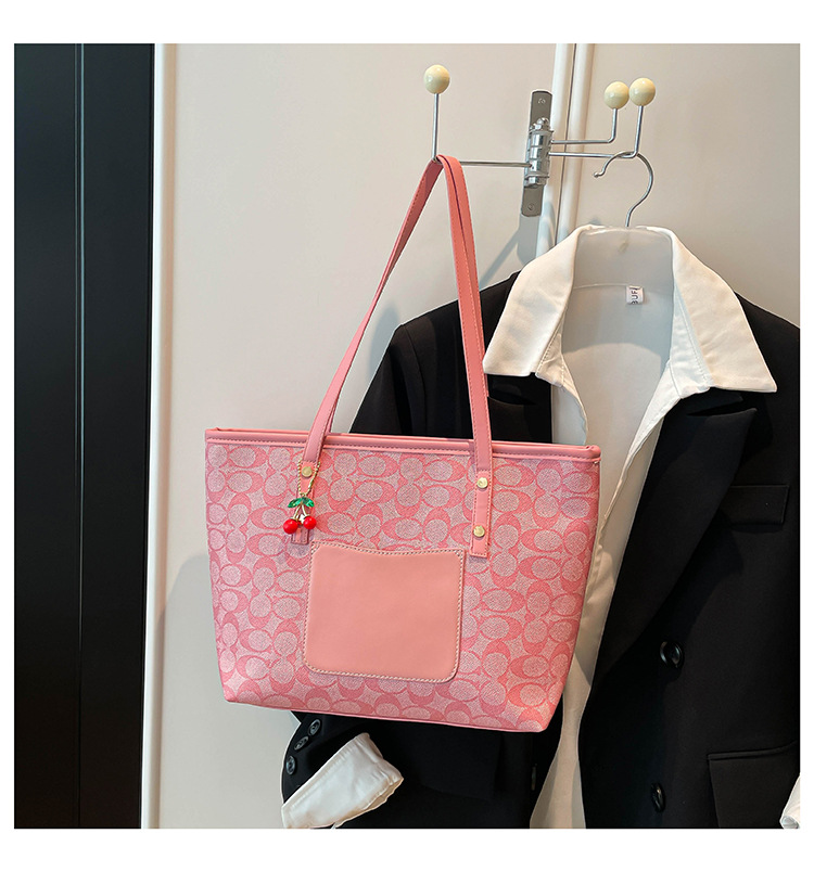 Classic Zipper Tote Bag, Daily Commute Shoulder Handbag, Large Capacity, Multiple Colors Available