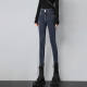 High Waist Elastic Jeans Women's Autumn and Winter 2024 New plus size Slim Pencil Tight Foot Pants Winter fleece-lined