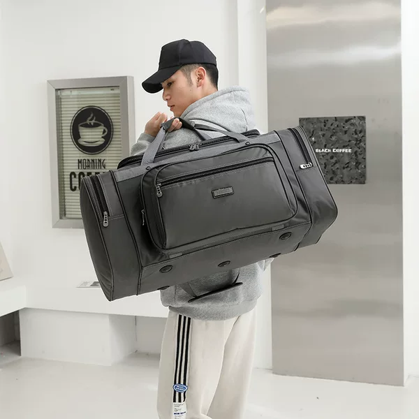 Lightweight Simple Handbag Unisex Foldable Large Capacity Single Shoulder Dual-Use Travel Bag Multifunctional Folding Luggage Bag