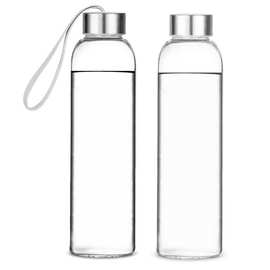 跨境外贸水瓶便携玻璃杯高硼硅大容量简约高颜值加厚运动玻璃杯子