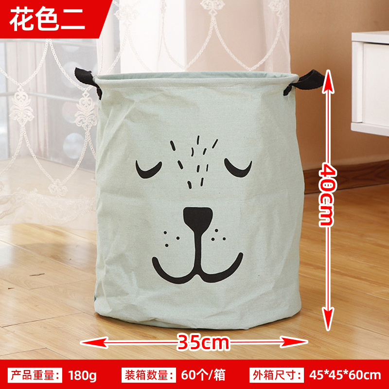 Algodón y lino canasta de lavandería grande canasta de almacenamiento de juguete canasta de almacenamiento de ropa plegable canasta de almacenamiento de tela doméstica