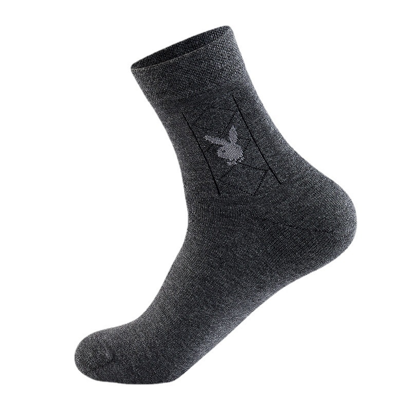 Men's casual solid color socks