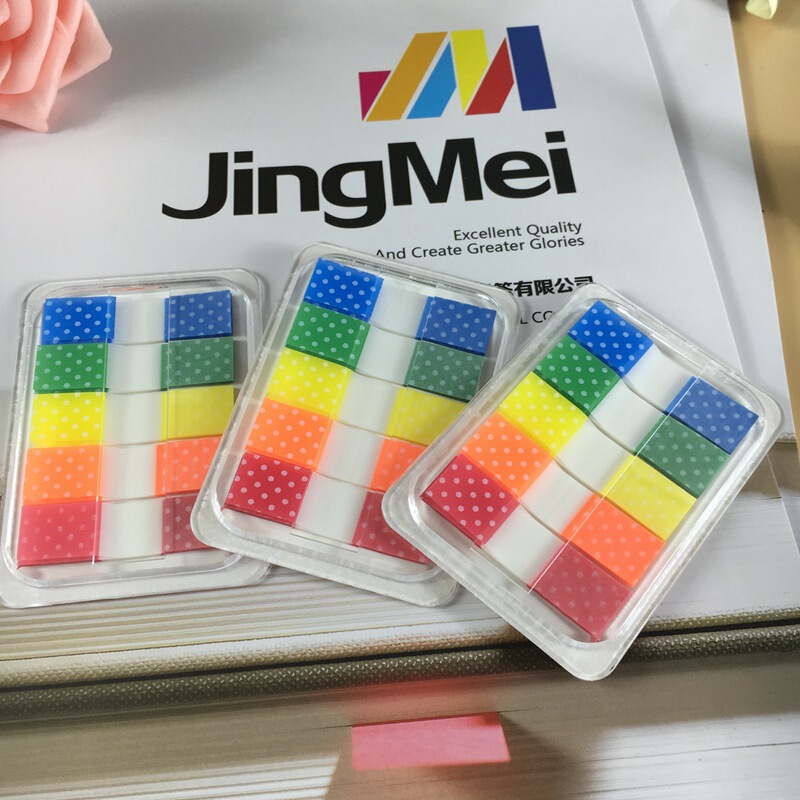 Creative wave dot five-color note paper instruction label sticker sticker notepad N times sticker withdrawable post-it note