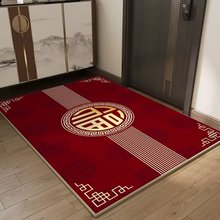 入戶地墊2025新款高級感進門大門口耐臟防滑地毯家用紅色玄關腳墊