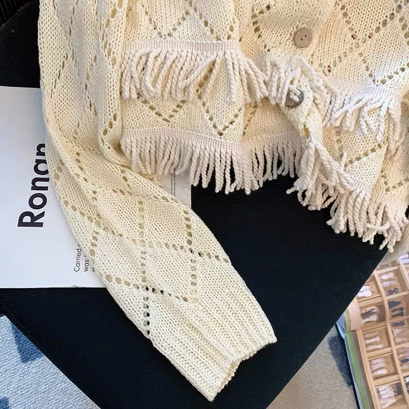 Дизайн осенний тонкий кардиган, короткая куртка, тренд сезона
