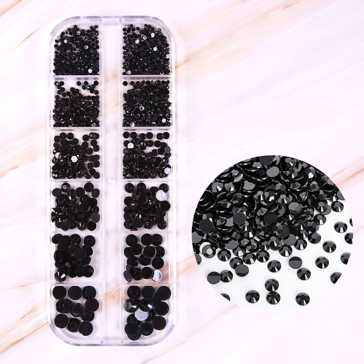 Joyas de uñas calientes transfronterizas ins12 rejilla amor estrella resina vidrio de forma especial diamante etiqueta de uñas diamante nail