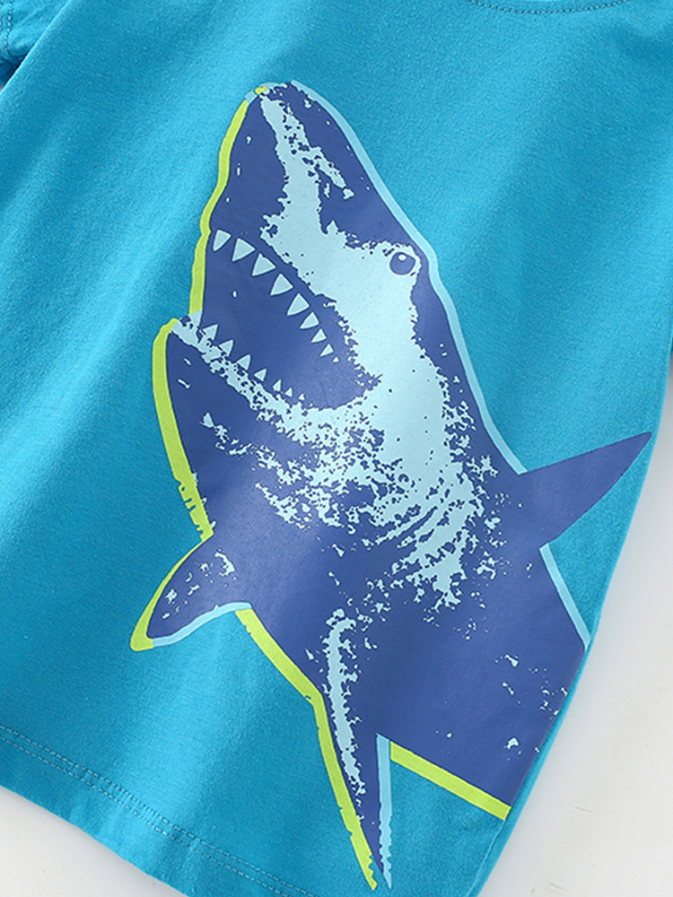Malwee transfronterizo niño camiseta de cuello redondo de verano nuevo estilo europeo y americano de niños de manga corta casual camiseta de ropa infantil