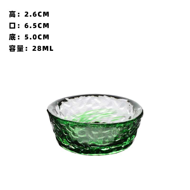 Tazas de vidrio de color una variedad de tazas de sake de estilo creativo japonés tazas de vino de frutas tazas de vino de flores de melocotón tazas de té de vidrio