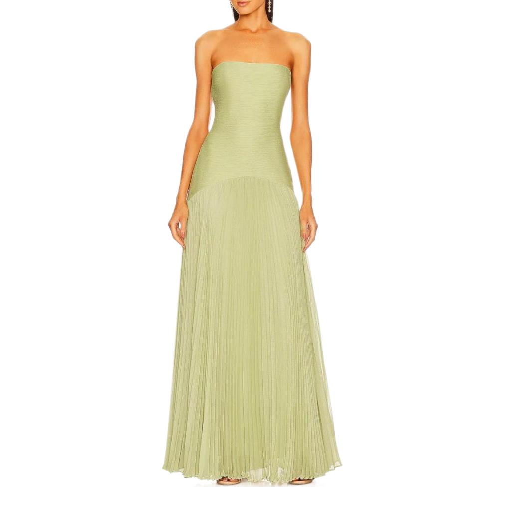 2023 European And American Women's Cross-Border Hot-Selling Fashion Casual Ribbed Strapless Dress RC3246_ecoleips.com